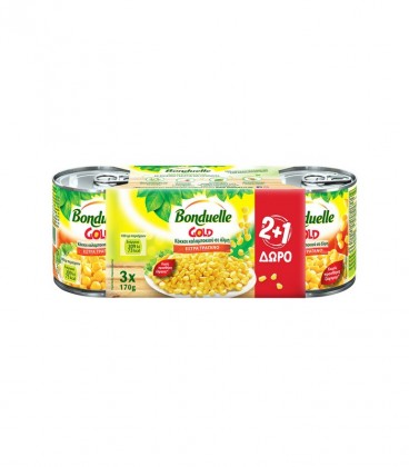 BONDUELLE ΚΑΛΑΜΠΟΚΙ 170gr 2+1 ΔΩΡΟ Χ4