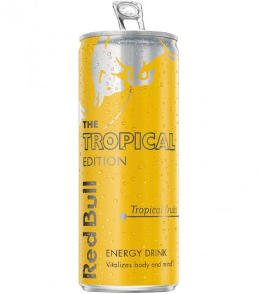 RED BULL 24X250ml YELLOW EDITION TROPICAL FRUITS ENERGY DRINK