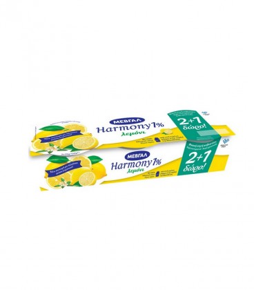 ΜΕΒΓΑΛ HARMONY 1% ΛΕΜΟΝΙ (3Χ170gr) 2+1 ΔΩΡΟ