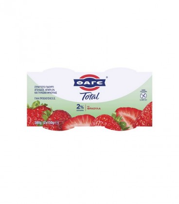 ΦΑΓΕ TOTAL 2% ΦΡΑΟΥΛΑ (2Χ150gr)Χ3