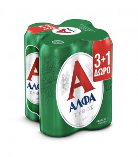 ΑΛΦΑ ΜΠΥΡΑ ΚΟΥΤΙ 500ml 3+1 ΔΩΡΟ 6Χ4pack