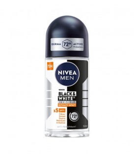 NIVEA DEO ROLL-ON ΑΝΔΡ. ULTIMATE INVISIBLE BLACK & WHITE 12X50ml