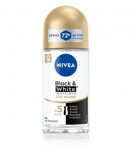 NIVEA DEO ROLL-ON ΓΥΝ.BLACK & WHITE INVIT.SILKY SMOOTH 12X50ml