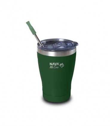 NAVA ΘΕΡΜΟΣ ΠΟΤΗΡΙ ΜΕ ΑΝΟΞΕΙΔΩΤΟ ΚΑΛΑΜΑΚΙ WE CARE ΣΚΟΥΡΟ ΠΡΑΣΙΝΟ 360ml