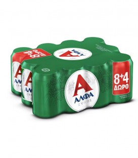 ΑΛΦΑ ΜΠΥΡΑ ΚΟΥΤΙ 330ml 8+4 ΔΩΡΟ 2Χ12pack