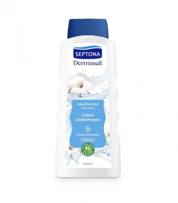 SEPTONA DERMASOFT ΑΦΡΟΛΟΥΤΡΟ COTTON&MILK PROTEIN 12Χ750ml