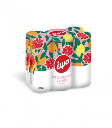 ΕΨΑ PINK GRAPEFRUIT&LEMON ΚΟΥΤΙ 330ml 4X6pack
