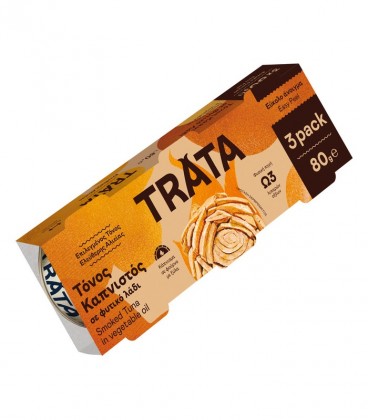 ΤΡΑΤΑ ΤΟΝΟΣ ΚΑΠΝΙΣΤΟΣ ΣΕ ΦΥΤΙΚΟ ΛΑΔΙ 3Χ80gr Χ16