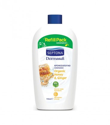 SEPTONA DERMASOFT ΚΡΕΜΟΣΑΠΟΥΝΟ ΑΝΤ/ΚΟ HONEY&GINGER 12Χ750ml