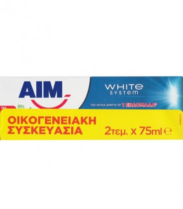 ΑΙΜ ΟΔΟΝΤΟΚΡΕΜΑ WHITE SYSTEM 12Χ(2Χ75ml)