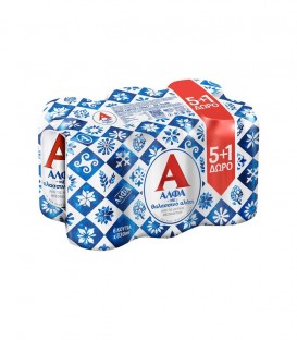 ΑΛΦΑ ΜΠΥΡΑ ΚΟΥΤΙ ΜΕ ΑΛΑΤΙ ΜΕΣΟΛΟΓΓΙΟΥ 330ml 5+1 ΔΩΡΟ 4Χ6pack