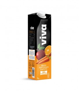 VIVA FRESH ΜΗΛΟ-ΠΟΡΤΟΚΑΛΙ-ΚΑΡΟΤΟ ΦΥΣΙΚΟΣ ΧΥΜΟΣ 12X1lt