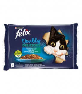FELIX ΤΡΟΦΗ ΓΑΤΑΣ ΣΕ ΖΕΛΕ (ΣΕΤ 4Χ85gr) ΣΟΛΩΜΟ&ΣΑΡΔΕΛΑ,ΠΕΣΤΡΟΦΑ&ΣΚΟΥΜΠΡΙ 12Χ340gr