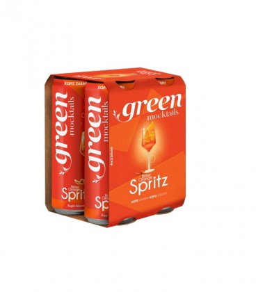 GREEN MOCKTAILS ΚΟΥΤΙ 0% ΖΑΧΑΡΗ BITTER ORANGE SPRITZ 330ml 6X4pack