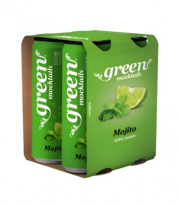 GREEN MOCKTAILS ΚΟΥΤΙ 0% ΖΑΧΑΡΗ MOJITO 330ml 6X4pack