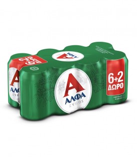 ΑΛΦΑ ΜΠΥΡΑ ΚΟΥΤΙ 330ml 6+2 ΔΩΡΟ 3Χ8pack