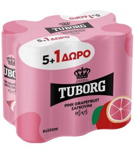TUBORG ΣΟΔΑ KOYTI PINK GRAPEFRUIT ΣΑΓΚΟΥΙΝΙ 330ml 5+1 4X6pack