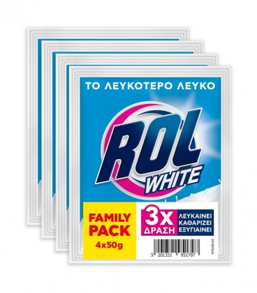 ROL WHITE ΥΠΕΡΛΕΥΚΑΝΤΙΚΟ FAMILY PACK 4X50gr X40