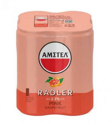 AMSTEL ΜΠΥΡΑ RADLER GRAPEFRUIT ΚΟΥΤΙ 330ml 6Χ4pack