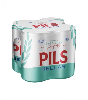 PILS HELLAS ΜΠΥΡΑ ΚΟΥΤΙ 0.0% ΑΛΚΟΟΛ 330ml 6X4pack