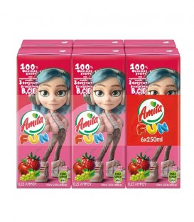 ΑΜΙΤΑ ΧΥΜΟΣ FUN ΚΟΚΚΙΝΗ 250ml 4X6pack