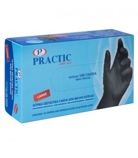 ΓΑΝΤΙΑ ΝΙΤΡΙΛΙΟΥ 100Τ LARGE PRACTIC ΑΠΟΥΔΡΑΡΙΣΤΑ Χ 10ΤΕΜ