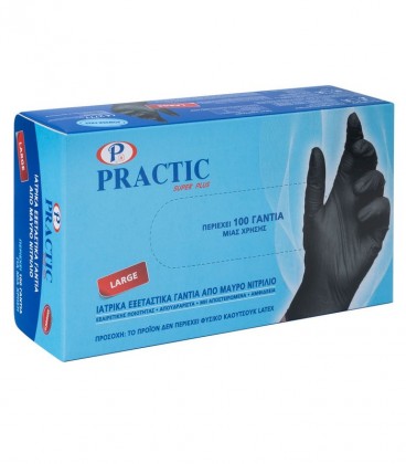 ΓΑΝΤΙΑ ΝΙΤΡΙΛΙΟΥ 100Τ LARGE PRACTIC ΑΠΟΥΔΡΑΡΙΣΤΑ Χ 10ΤΕΜ