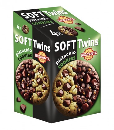 ΒΙΟΛΑΝΤΑ SOFT COOKIES TWINS ΚΑΚΑΟ&ΦΥΣΤΙΚΙ 12Χ160gr