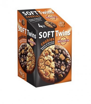ΒΙΟΛΑΝΤΑ SOFT COOKIES TWINS ΚΑΚΑΟ&ΒΑΝΙΛΙΑ-CARAMEL 12Χ160gr