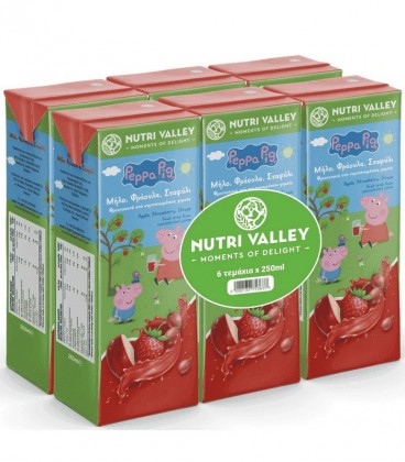 NUTRI VALLEY PEPPA ΧΥΜΟΣ ΜΗΛΟ-ΦΡΑΟΥΛΑ-ΣΤΑΦΥΛΙ 250ml 6pack Χ5