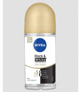 NIVEA DEO ROLL-ON ΓΥΝ.BLACK & WHITE SILKY SMOOTH 6X50ml