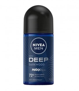 NIVEA DEO ROLL-ON MEN DEEP DARKWOOD 72h 6X50ml