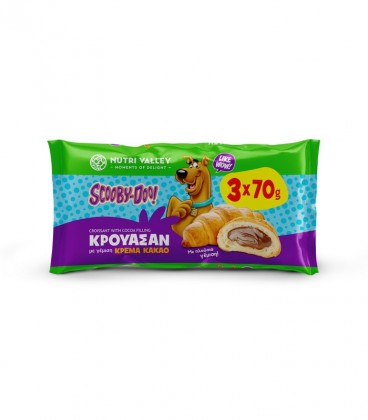 NUTRI VALLEY SCOOBY DOO ΚΡΟΥΑΣΑΝ ΚΡΕΜΑ ΚΑΚΑΟ ΠΟΛ/ΣΙΑ 3X70gr Χ12/ΚΙΒ