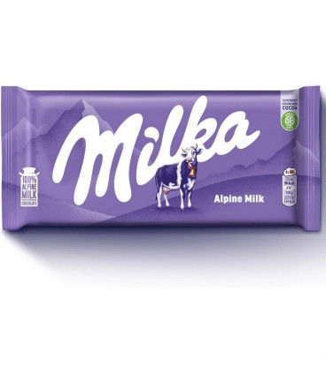 MILKA ΣΟΚΟΛΑΤΑ LAPTE ALPIN 25Χ100gr