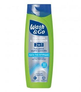 WASH & GO ΣΑΜΠΟΥΑΝ ΑΝΤΙΠΙΤΥΡΙΔΙΚΟ 2in1 6X360ml