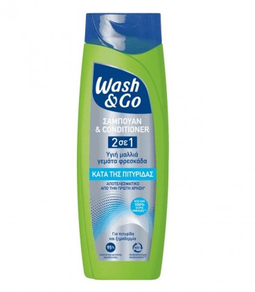 WASH & GO ΣΑΜΠΟΥΑΝ ΑΝΤΙΠΙΤΥΡΙΔΙΚΟ 2in1 6X360ml