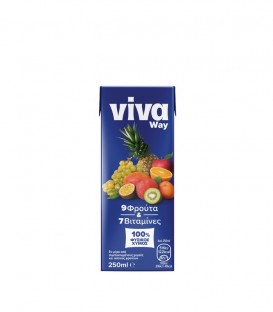 VIVA FRESH 9 ΦΡΟΥΤΑ ΦΥΣΙΚΟΣ ΧΥΜΟΣ 27X250ml