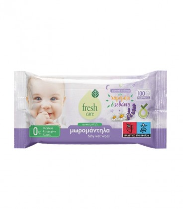 FRESH CARE ΜΩΡΟΜΑΝΤΗΛΑ ΕΚΧ.ΠΟΥΔΡΑΣ&ΛΕΒΑΝΤΑΣ 100Τ Χ24