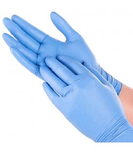 ΓΑΝΤΙΑ ΝΙΤΡΙΛΙΟΥ 100Τ LARGE PRACTIC ΑΠΟΥΔΡΑΡΙΣΤΑ ΜΠΛΕ Χ 10ΤΕΜ
