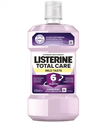 LISTERINE ΣΤΟΜΑΤΙΚΟ ΔΙΑΛΥΜΑ TOTAL CARE MILD 6Χ500ml