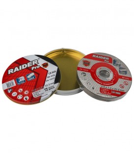 RAIDER ΤΡΟΧΟΣ ΚΟΠΗΣ INOX A60T 115*1.0*22.2MM ΣΕ ΜΕΤΑΛΙΚΟ ΚΟΥΤΙ 160157 (ΤΙΜΗ/ΤΕΜ)