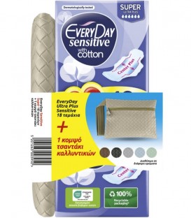EVERY DAY ΣΕΡΒΙΕΤΕΣ SENSITIVE SUPER 18T+ΤΣΑΝΤΑΚΙ ΔΩΡΟ X 24