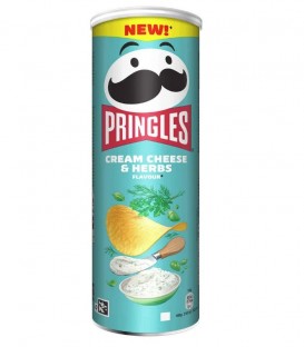 PRINGLES ΠΑΤΑΤΑΚΙΑ CREAM CHEESE & HERBS 19X165gr