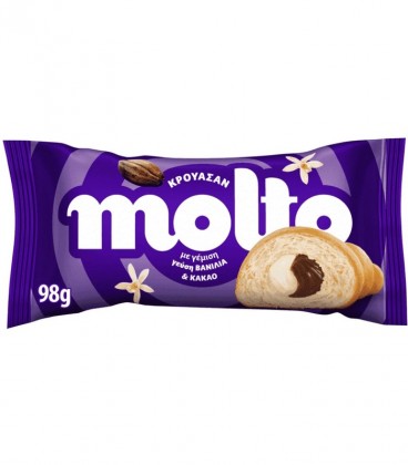 MOLTO ΚΡΟΥΑΣΑΝ ΚΑΚΑΟ&ΒΑΝΙΛΙΑ 18X98gr