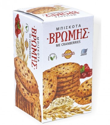 ΒΙΟΛΑΝΤΑ ΜΠΙΣΚΟΤΑ ΒΡΩΜΗΣ ΜΕ CRANBERRIES 12Χ200gr