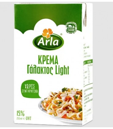 ARLA ΚΡΕΜΑ ΓΑΛΑΚΤΟΣ LIGHT 15% 18Χ250ml