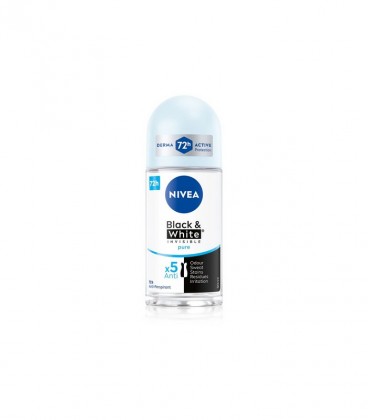 NIVEA DEO ROLL-ON ΓΥΝ.BLACK&WHITE INVISIBLE PURE 72h 50ml