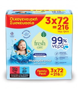 FRESH CARE ΜΩΡΟΜΑΝΤΗΛΑ 99% ΝΕΡΟ 3Χ72Τ Χ8/ΚΙΒ