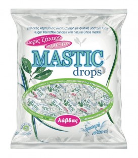 ΙΟΝ ΚΑΡΑΜΕΛΕΣ LAVDAS MASTIC DROPS ΧΩΡΙΣ ΖΑΧΑΡΗ ΣΑΚ.20X150gr