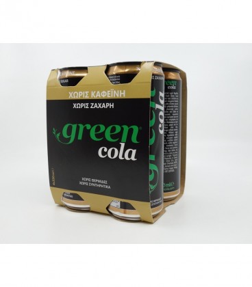 GREEN COLA ΚΟΥΤΙ 0% ΖΑΧΑΡΗ ΧΩΡΙΣ ΚΑΦΕΪΝΗ 330ml 6X4pack